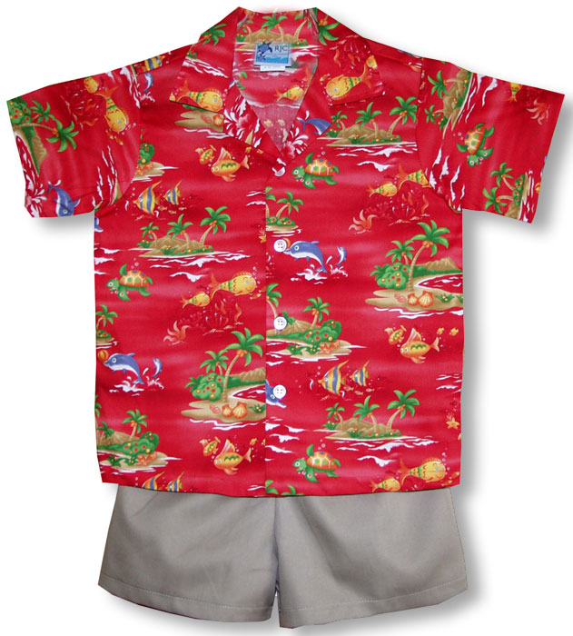 Underwater Cartoon boy's 2pc