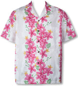 Vintage Plumeria Panel men's Hawaiian shirt