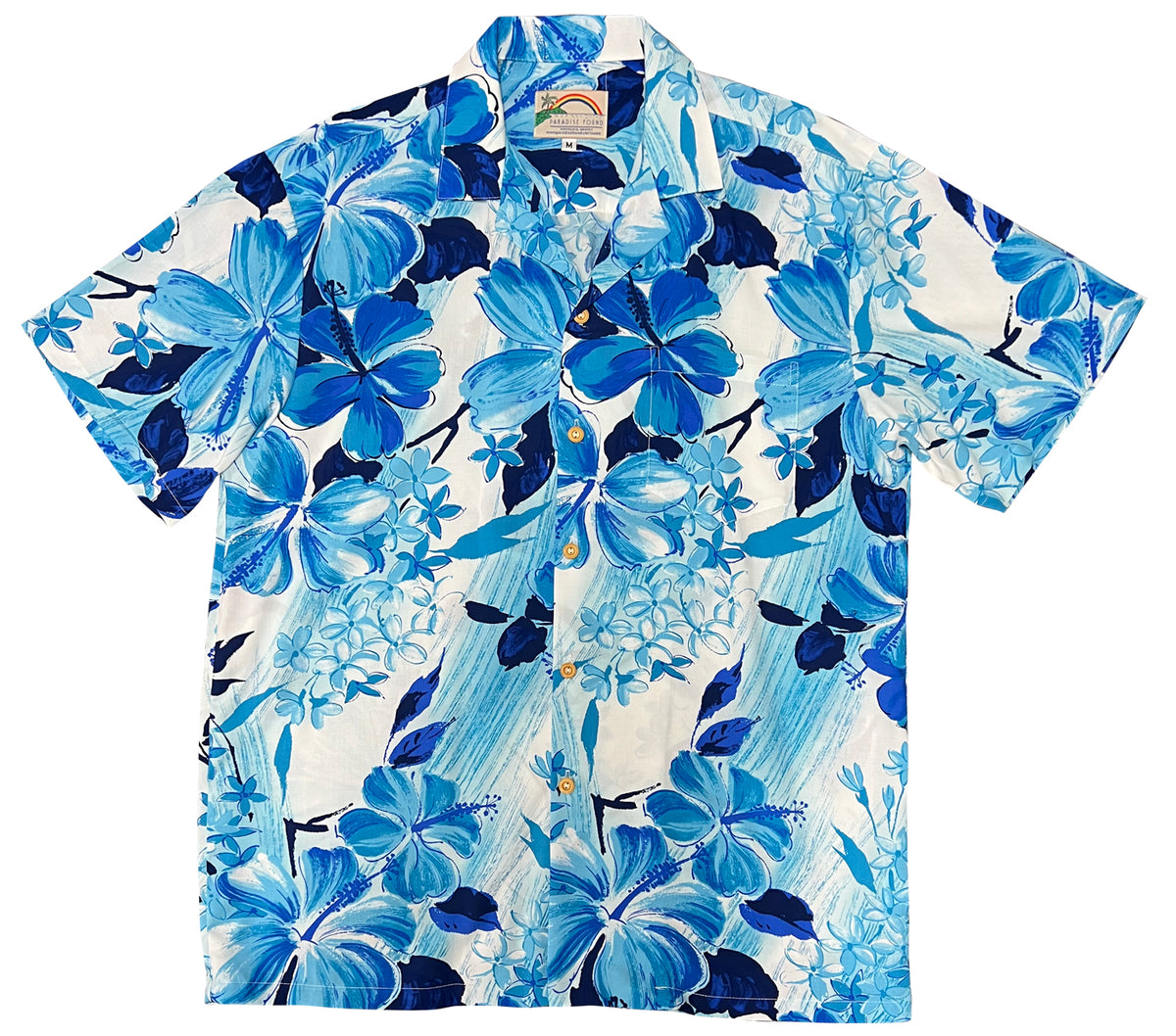 Watercolor Hibiscus Men's Rayon Shirt