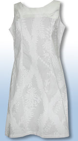 White Fern Lei Short Tank Dress