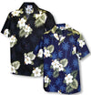 White Hibiscus Monstera Men's Shirt