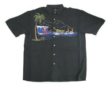 Surfing Santa Dropping In Embroidered Shirt — Men's Embroidered Shirts — MauiShirts (view 7)