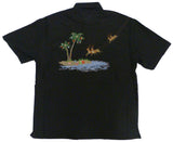 Flying Santa North Pole Men's Embroidered Shirt — Men's Embroidered Shirts — MauiShirts (view 7)
