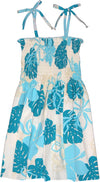 Monstera Season Girl's Smocked — Girls Dresses — MauiShirts