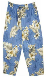 Plumeria Hibiscus Feather Fern Women's Capri Pants — Women's Capri Pants — MauiShirts (view 11)