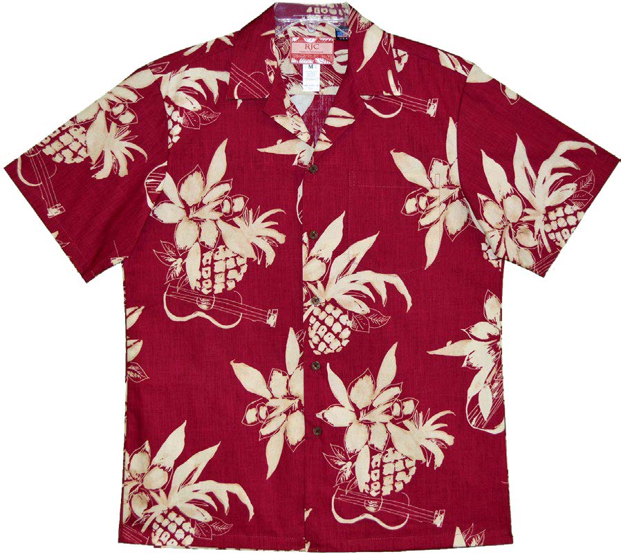 Ukulele Pineapple Men's Shirt — Men's Cotton Shirts — RJC