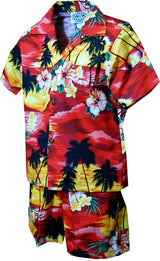Brilliant Hawaii Sunset Boy's 2pc — Boys Cabana Sets — Pacific Legend (view 3)