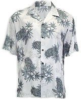 Pineapple Map men's Hawaiian shirt — Men's Rayon Shirts — Two Palms (view 6)