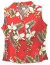 Hawaiian Orchid Women's Sleeveless Blouse — Women's Rayon Blouses — Paradise Found
