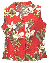 Hawaiian Orchid Women's Sleeveless Blouse — Women's Rayon Blouses — Paradise Found