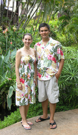 Exotic Garden Smocked Tube Dress — Women's Sun Dresses — MauiShirts (view 3)