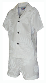 Elegant Tropical Wedding White 2pc — Boys Cabana Sets — Pacific Legend