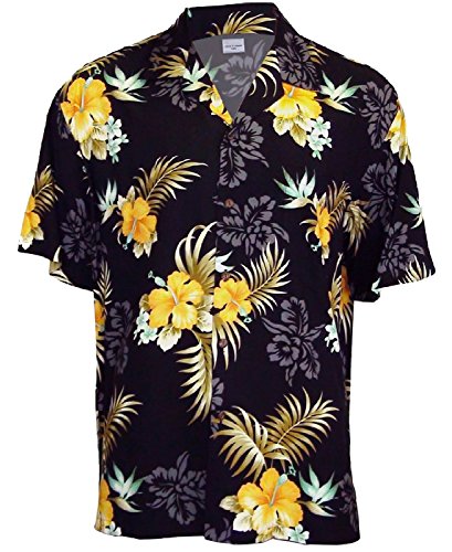 Fern Hibiscus men's Hawaiian shirt — Men's Rayon Shirts — RJC