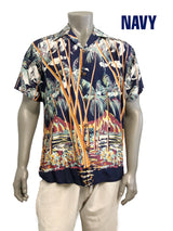 Hawaiian Palm Men's Vintage Rayon Shirt — Men's Rayon Shirts — Pineapple Juice (view 12)