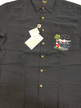 Santa's North Pole Flight Bamboo Cay Embroidered Shirt — Men's Embroidered Shirts — MauiShirts (view 5)