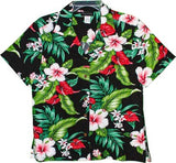 RJC Hibiscus Anthurium Garden Women's Hawaiian Camp Shirt – Rayon, Made in Hawaii