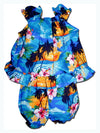 Brilliant Hawaiian Sunset Puff Sleeve 2pc — Girls Cabana Sets — HIC