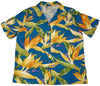 Watercolor Bird of Paradise women's rayon shirt — Women's Camp Shirts — Paradise Found