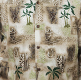 Petro Tapa Ancient Petroglyphs Men's Cotton Aloha Shirt — Men's Cotton Shirts — Go Barefoot (view 5)