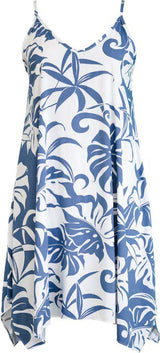 Delicate Tropical Hawaiian Scarf Hem Dress — Women's Long Dresses — RJC (view 6)