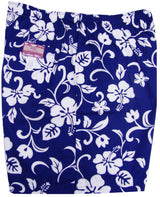 Classic Hibiscus Men's Elastic Waist 3-Pocket Cotton Shorts