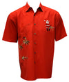 Flying Santa Embroidered Christmas Shirt — Men's Embroidered Shirts — BAMBOO CAY