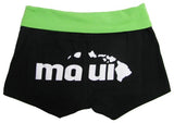 Maui Butt Fold Over Waistband Junior Size Yoga Shorts — Boys Shorts — MauiShirts (view 6)