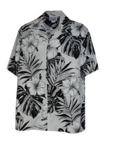 Pictorial Hibiscus Monstera Men's Shirt — Men's Cotton Shirts — Pacific Legend (view 12)