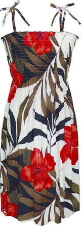 Delightful Hibiscus Smocked Tube Dress — Women's Sun Dresses — RJC (view 3)