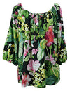 RJC Womens Parakeet Lush Garden Peasant Blouse