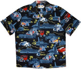 Hot Rods Drive In Men's Shirt — Men's Rayon Shirts — MauiShirts (view 3)