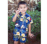 Hibiscus Drag Racers Boy's 2pc — Boys Cabana Sets — MauiShirts (view 3)