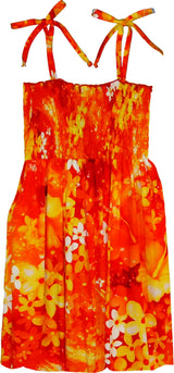 Luminous Flower Energy Girl's Smocked — Girls Dresses — MauiShirts (view 4)