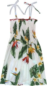 Bird of Paradise Display Girl's Smocked Dress — Girls Dresses — RJC