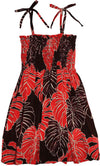 Monstera Christmas Leaf Girls Smocked — Girls Dresses — MauiShirts