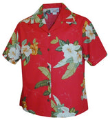 Tropical Hibiscus Women's Shirt — Women's Cotton Shirts — Paradise Found (view 5)