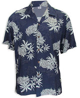 Pineapple Map men's Hawaiian shirt — Men's Rayon Shirts — Two Palms (view 5)