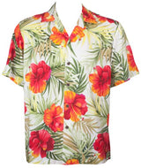 Big Hibiscus Men's Aloha Shirt — Men's Rayon Shirts — RJC (view 3)