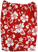 Classic Hibiscus Men's Elastic Waist 3-Pocket Cotton Shorts