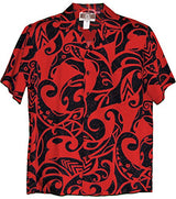 Modern Polynesian Tradition Tattoo Aloha Shirt — Men's Rayon Shirts — RJC (view 4)