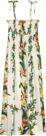 Island Bird of Paradise Smocked Tube Dress — Women's Sun Dresses — MauiShirts