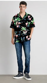 Flamingo 19 Mens Aloha Shirt — Men's Rayon Shirts — Paradise Found (view 3)