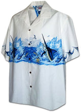 Deep Water Ocean Marlin Men's Chest Band Shirt — Men's Cotton Shirts — Pacific Legend (view 7)