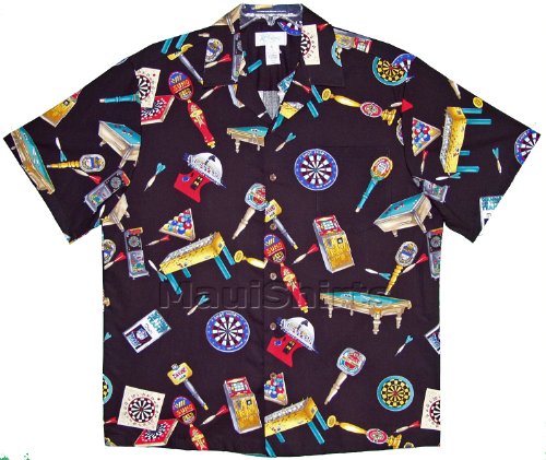 Beer & Gaming Machines mens aloha shirt — Men's Rayon Shirts — MauiShirts