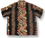 Anthurium Panel Men's Vintage Kamehameha — Men's Rayon Shirts — MauiShirts