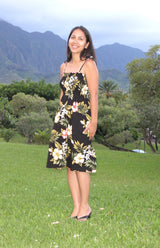 Hibiscus Stephanotis Smocked Tube Dress — Women's Sun Dresses — MauiShirts