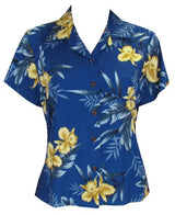 Orchid Fern Women's Fitted Blouse — Women's Rayon Blouses — MauiShirts (view 5)