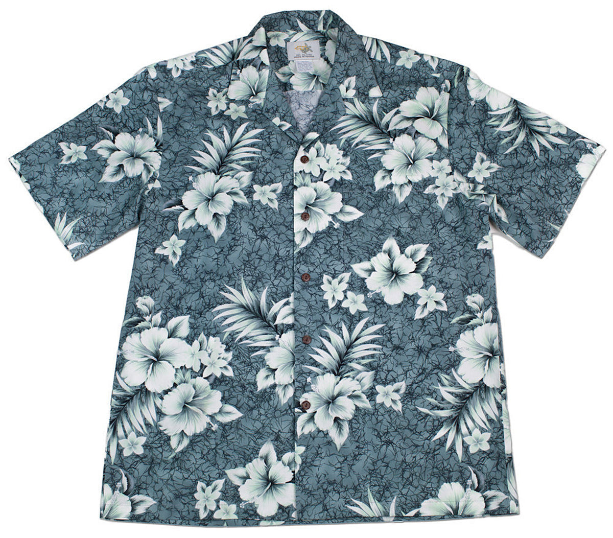 Crack Hibiscus men's Hawaiian shirt — Men's Cotton Shirts — Two Palms