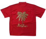 Santa in Paradise Embroidery with Pocket — Men's Embroidered Shirts — BAMBOO CAY (view 7)