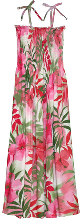 Watercolor Tropics Smocked Tube Dress — Women's Sun Dresses — MauiShirts